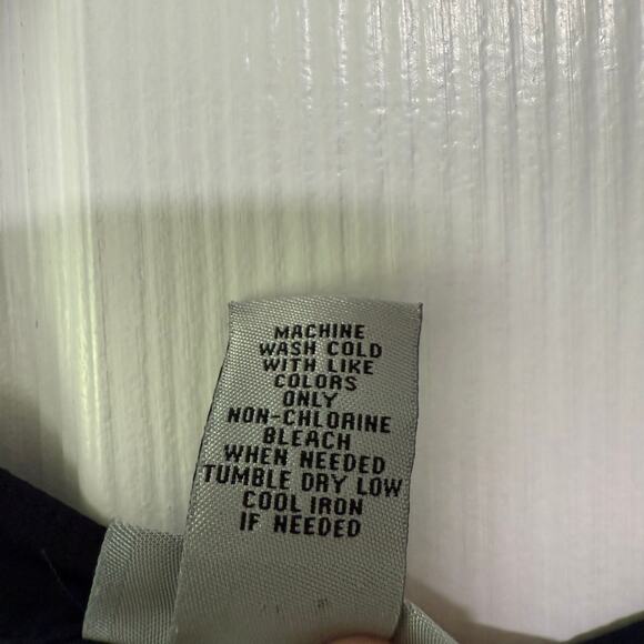 Catherines Women's Navy Stork Print Roll Tab Sleeve Top Size 4X-30/32W - Picture 5 of 10